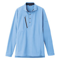 アイトス 長袖ポロシャツ サックス 5L 50017-007-5L 50017 1枚（直送品）