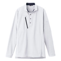 アイトス 長袖ポロシャツ ホワイト SS 50017-001-SS 50017 1枚（直送品）