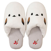 センコー SDS シマエナガちゃん スリッパ フリーサイズ グレー SDS240407 1足（直送品）