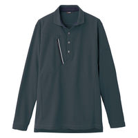 アイトス 長袖ポロシャツ チャコール M 50017-014-M 50017 1枚（直送品）