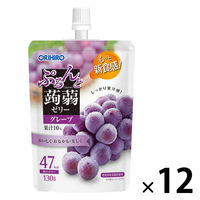 ぷるんと蒟蒻ゼリー　グレープ　1セット（1個（130g）×12）　オリヒロ　こんにゃくゼリー　パウチタイプ