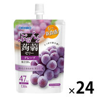 ぷるんと蒟蒻ゼリー　グレープ　1セット（1個（130g）×24）　オリヒロ　こんにゃくゼリー　パウチタイプ