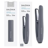 SALONIA（サロニア） コードレス ストレートヘアアイロン グレー 12mm  I-ne　持ち運び　旅行