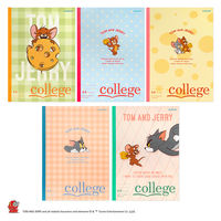 日本ノート ノート トムとジェリーチーズパーティー セミB5 6.5mm30枚5柄セット U18905 1パック