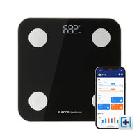 エレコム 体重計 体組成計 Bluetooth/Wi-Fi対応 スマホ連動 ブラック EFSBTW01BK 1個（直送品）