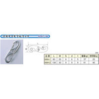 ひめじや マガタマダブルフック MWHー1 金具 1100100013786 1個（直送品）