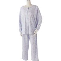 日伸 らくらくパジャマ 婦人用 L パープル F-RP 1組 U0504