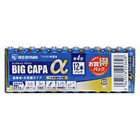 アイリスオーヤマ 単4アルカリ乾電池 BIGCAPA α本シュリンク LR03IB/12S 12本パック×5セット（直送品）