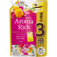 ソフラン アロマリッチ 柔軟剤 スカーレット 詰め替え 特大 1200mL 1個 ライオン