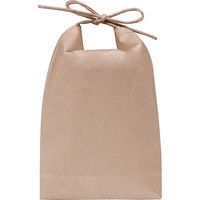 【袋・包装資材（米袋）】アサヒパック 005069301 2～3合用紐付ミニクラ角底（クラフト）無地 1パック（100枚入）（直送品）