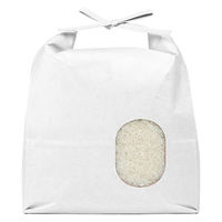 【袋・包装資材（米袋）】アサヒパック 005893031 紐付きクラフト角底窓付（白）無地 3kg 1パック（200枚入）（直送品）