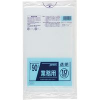 ジャパックス 業務用ポリ袋　90L10枚　透明　厚み0.04ｍｍ　 TM93 30冊（300枚）