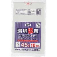 ジャパックス 環境袋策　45L10枚　透明　厚み0.03ｍｍ LR43 30冊（300枚）