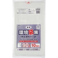 ジャパックス 環境袋策　90L　透明　厚み0.04ｍｍ LR93 1セット（300枚：10枚×30冊）