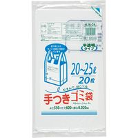 ジャパックス 容量表示入手付きポリ袋 20～25L20枚 白半透明 厚み0.02mm 30冊入り HJN24 1セット（600枚）（直送品）