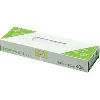 ジャパックス BOX保存袋（L）エンボス加工 40枚 半透明 厚み0.008mm 40個入り SS23 1セット（1600枚）（直送品）