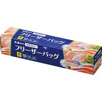 ジャパックス Ｗジッパー　フリーザーバッグ　（大） 透明　厚み0.06ｍｍ WF03 1セット（240枚：10枚×24個）