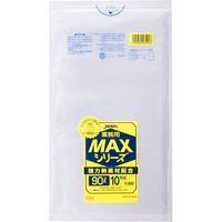 ジャパックス 業務用ポリ袋MAX 90L10枚 半透明 厚み0.015mm S-90 1セット（600枚）