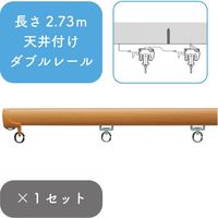 プロ仕様カーテンレール「2.73m 天井付け ダブル・ライトG」 nexty-273tw-rg-1 1セット トーソー（直送品）