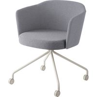 【組立設置込】コクヨ コーデ チェア 塗装脚白 キャスター脚 ホワイトグレー 1脚（直送品）