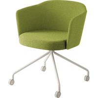 【組立設置込】コクヨ コーデ チェア 塗装脚白 キャスター脚 アボカドグリーン 1脚（直送品）