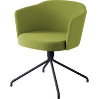 【組立設置込】コクヨ コーデ チェア 塗装脚黒 背座回転 アボカドグリーン 1脚（直送品）