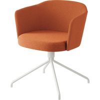 【組立設置込】コクヨ コーデ チェア 塗装脚白 背座回転 ソフトテラコッタ 1脚（直送品）