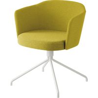 【組立設置込】コクヨ コーデ チェア 塗装脚白 背座回転 オリーブイエロー 1脚（直送品）