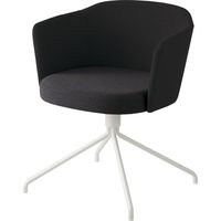 【組立設置込】コクヨ コーデ チェア 塗装脚白 背座回転 ブラック 1脚（直送品）