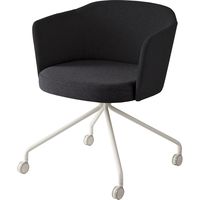 【組立設置込】コクヨ コーデ チェア 塗装脚白 キャスター脚 ブラック 1脚（直送品）