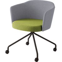 【組立設置込】コクヨ コーデ チェア 塗装脚黒 キャスター脚 アボカドグリーン/ホワイトグレー 1脚（直送品）