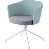 【組立設置込】コクヨ コーデ チェア 塗装脚白 背座回転 ホワイトグレー/ホワイトターコイズ 1脚（直送品）