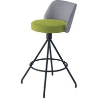 【組立設置込】コクヨ コーデ ハイチェア 塗装脚黒 アボカドグリーン/ホワイトグレー 1脚（直送品）