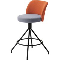 【組立設置込】コクヨ コーデ ミドルハイチェア 塗装脚黒 ホワイトグレー/ソフトテラコッタ 1脚（直送品）