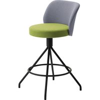 【組立設置込】コクヨ コーデ ミドルハイチェア 塗装脚黒 アボカドグリーン/ホワイトグレー 1脚（直送品）