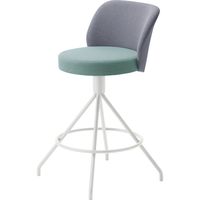 【組立設置込】コクヨ コーデ ミドルハイチェア 塗装脚白 ホワイトターコイズ/ホワイトグレー 1脚（直送品）