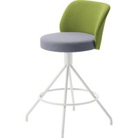 【組立設置込】コクヨ コーデ ミドルハイチェア 塗装脚白 ホワイトグレー/アボカドグリーン 1脚（直送品）