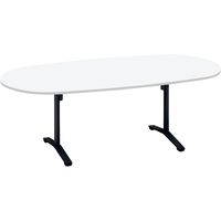 【組立設置込】コクヨ ビエナ 会議テーブル フラップ 楕円形T字脚キャスター 天板Ｗ2100×D1050×高さ720mm