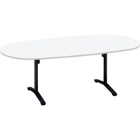 【組立設置込】コクヨ ビエナ 会議テーブル 楕円形T字脚アジャスター 配線無 天板Ｗ2100×D1050×高さ720mm