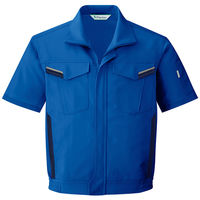 ミドリ安全 プランテックス 半袖ブルゾン VES364 上 ロイヤルブルー 4L 3120137008 1点（直送品）