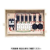 未来工業 屋外電力用仮設ボックス（漏電しゃ断器・分岐ブレーカ・コンセント内蔵） 15-42HC4 1個（直送品）