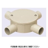 未来工業 露出用丸形ボックス（カブセ蓋）4方出 PVM28-4K 1セット（5個）（直送品）