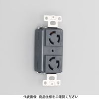 アメリカン電機 引掛複式横型埋込コンセント黒 3110HDーL5ーBK 3110HD-L5-BK 1セット(4個)（直送品）