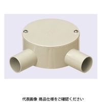 未来工業 露出用丸形ボックス（平蓋）2方出 PVM28-2L 1セット（5個）（直送品）