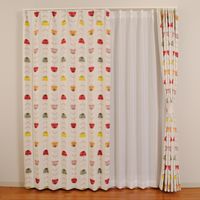 ユニベール 遮光カーテン LMディンプル 幅1000×高さ1780mm レッド 4548654683676  1セット（厚地カーテン2枚）（直送品）