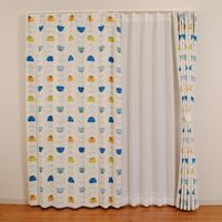 ユニベール 遮光カーテン LMディンプル 幅1000×高さ1780mm ブルー 4548654683645  1セット（厚地カーテン2枚）（直送品）