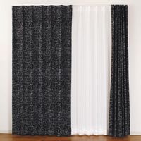 ユニベール 遮光・遮音・遮熱カーテン IDプリモ 幅1000×高さ1950mm ブラック 4548654773735  1セット（厚地カーテン2枚）（直送品）