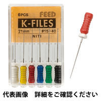 フィード [気軽に交換]ハンド Kファイル NiTi 21mm#8 1215043 1セット【4ケース（6本×4）】（直送品）