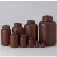 コクゴ PE広口瓶（茶） 茶色 24-7364-00 1セット（100個）（直送品）