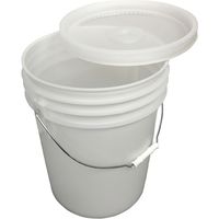 コクゴ トスロン丸型容器(フタ付)13L 白 24-7368-02 1セット(5個)（直送品）